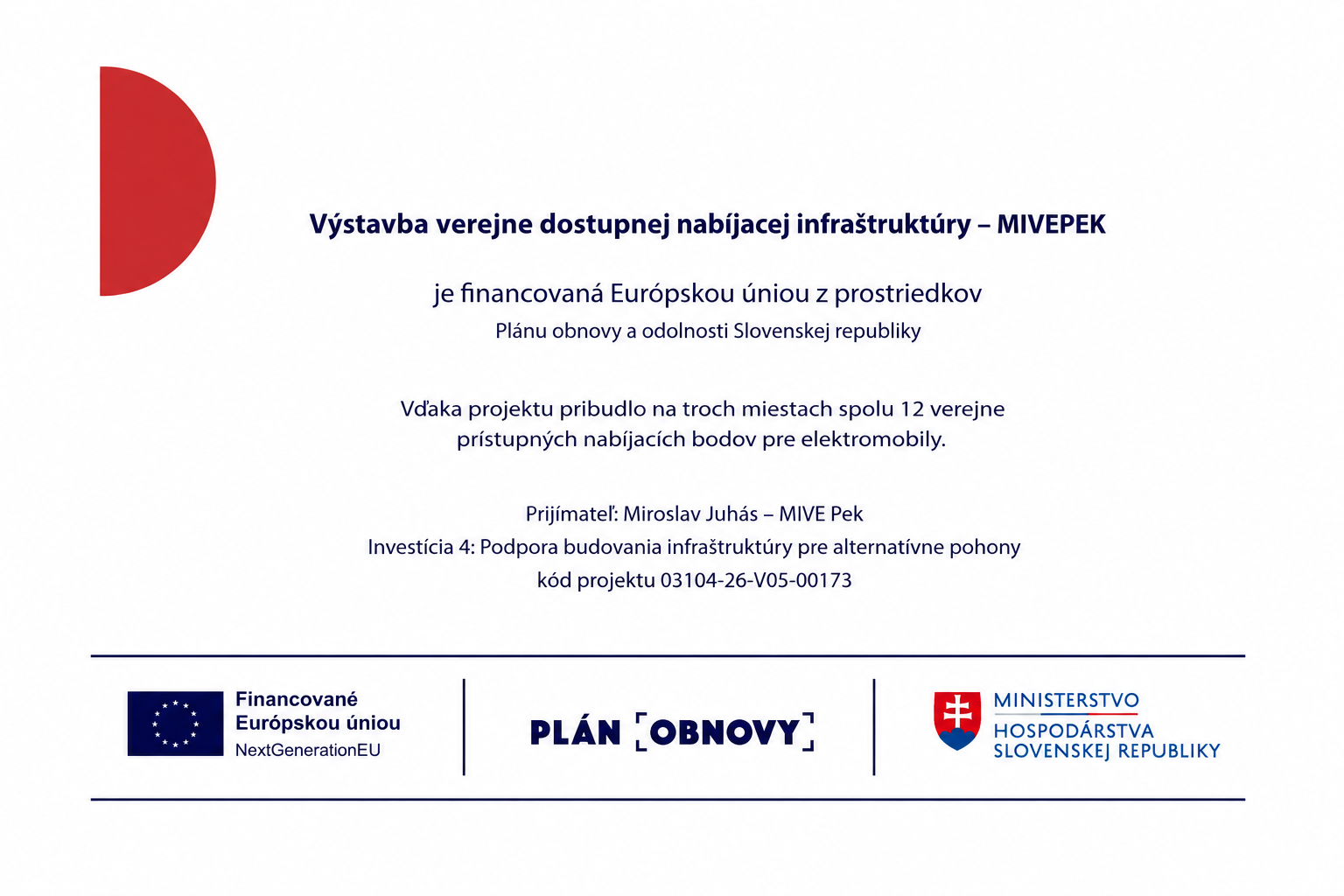 Výstavba verejne dostupnej nabíjacej infraštruktúry